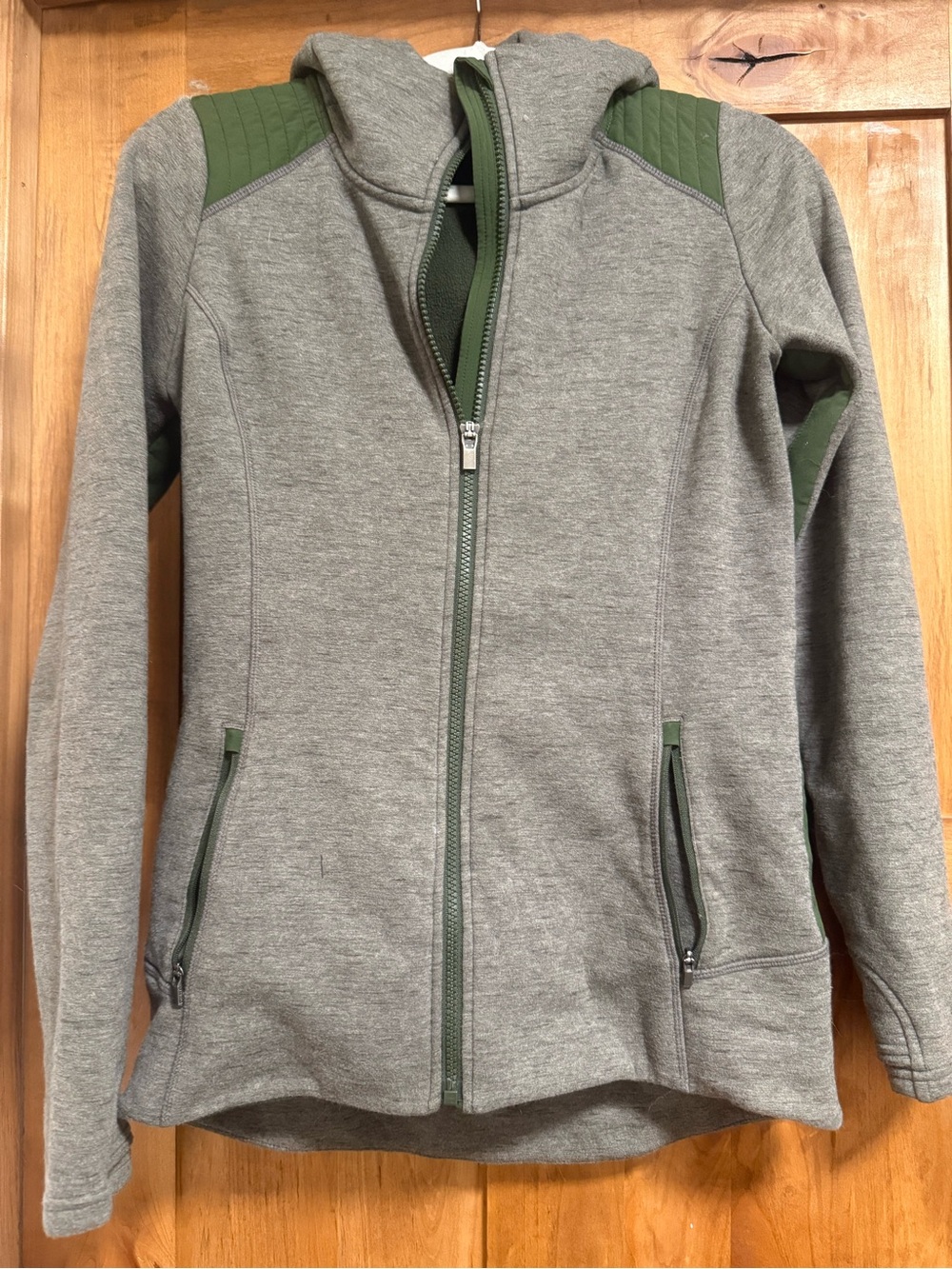 Green Athleta zip up hoodie